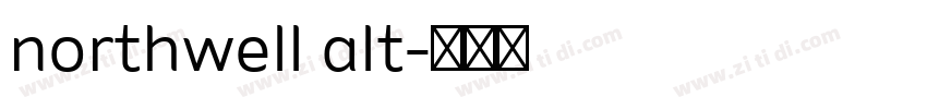 northwell alt字体转换